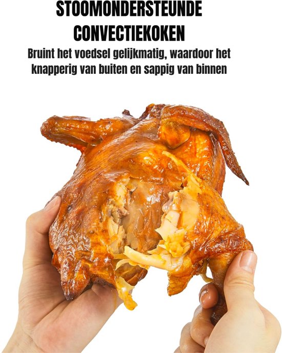SCH® Stoomoven - Zwart - 42cm x 41cm x 34cm — afbeelding 5