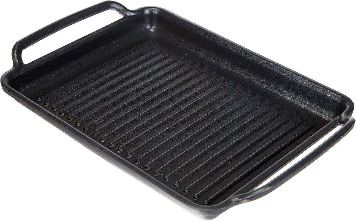 Gegoten Aluminium Pan - Grillplaat Koekenpan - Gourmet Koken - Dubbele Antiaanbaklaag - 40 cm - Zwart