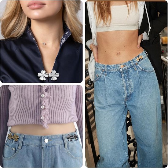 8 pièces - Extension de boucle de taille réglable - Ajustement de la taille - Support