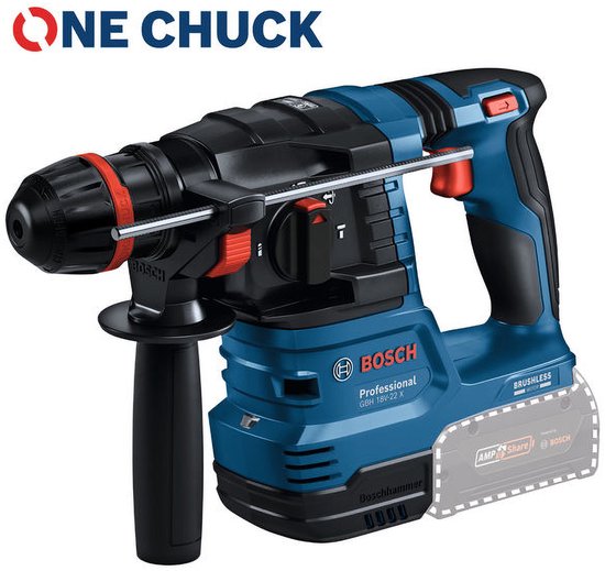 Bosch Professional GBH 18V-22 X Accu combihamer ONECHUCK SDS-Plus 2,0J 18V Basic Body in L-Boxx - 0611924102