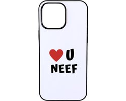 Hacebo® - love u neef telefoonhoesje - Neef - de liefste neef - telefoonhoesjes - verjaardag - cadeautje voor neef - neef artikelen - kado - geschenk - hoesje geschikt voor iPhone 16 Pro Max