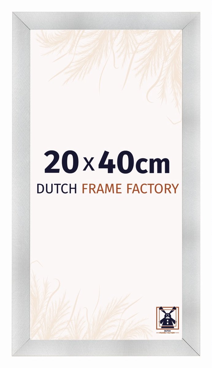 Dutch Frame Factory Fotolijst 20x40 cm - MDF - Aluminium Geborsteld - Praag