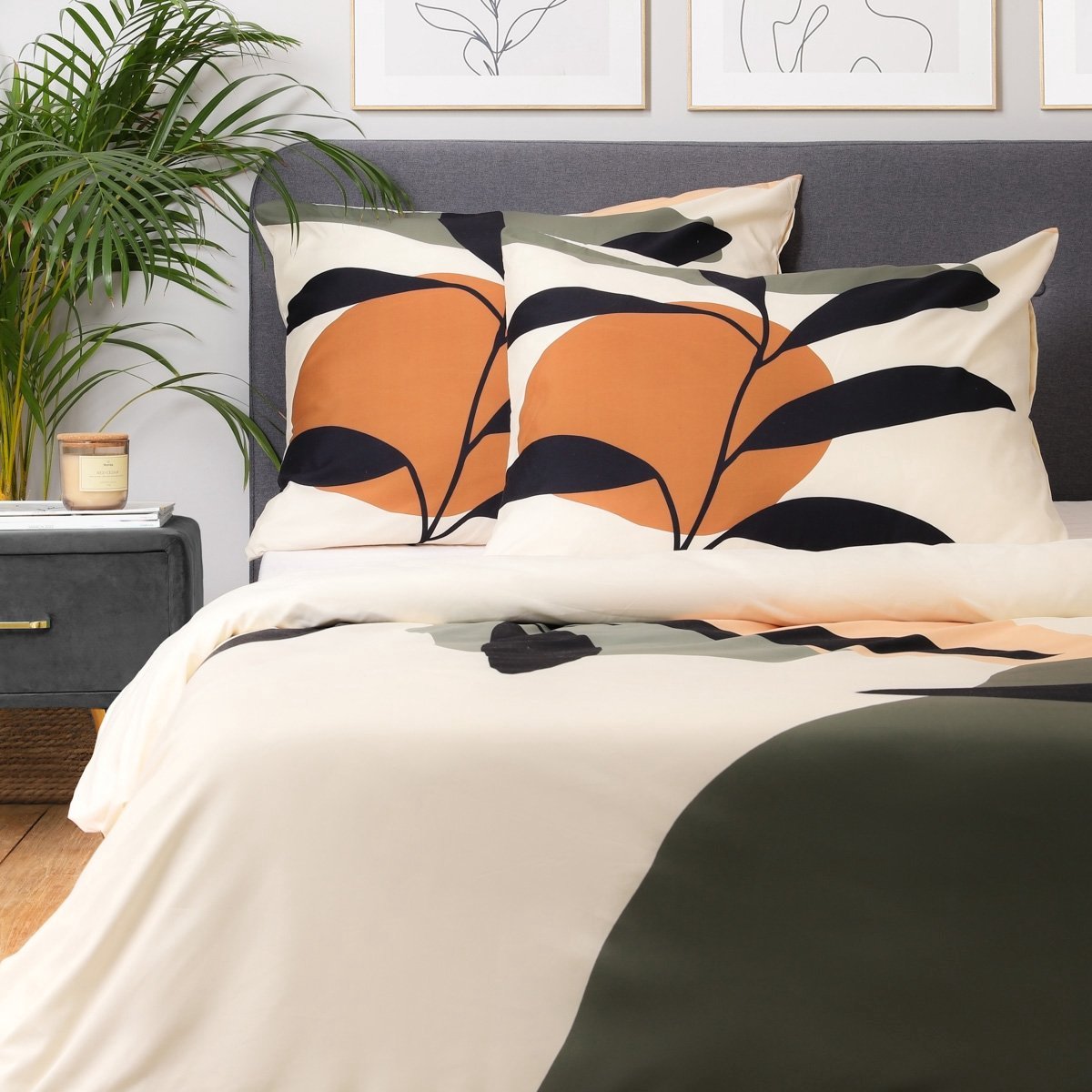 HOMLA - Bed set - TIERRA - BEIGE - 200x220 cm