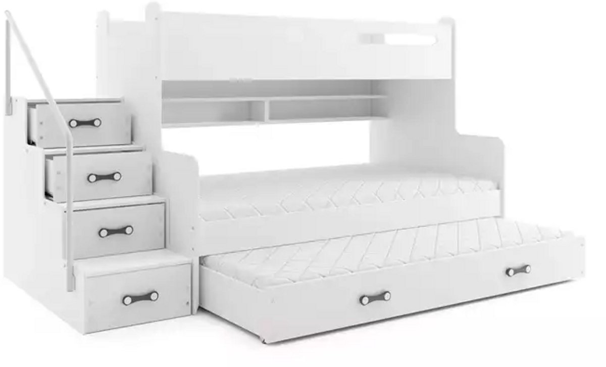 BMS MAX 3 - Triple Youth Bed - 120x200 cm - Wit