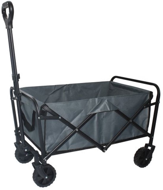 Handkar-ca. 49 x 69-95 x 82 cm- Opvouwbaar-Trekkar-Tot 80 kg laadvermogen-Bolderkar-Camping trolley-Festival kar-Tuinkar van Merkloos	 — afbeelding 2