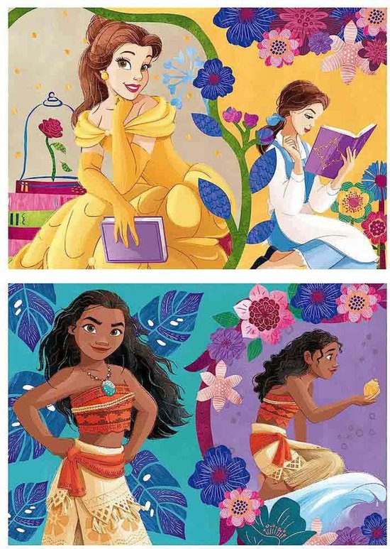 DISNEY PRINCESS (BELLA + VAIANA) - 2 houten puzzels van Disney — afbeelding 4