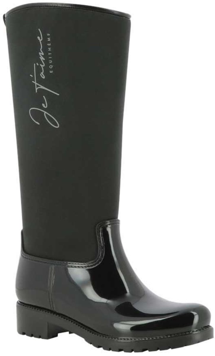 Equitheme Rain Dames Rijlaarzen Zwart EU 38 Vrouw