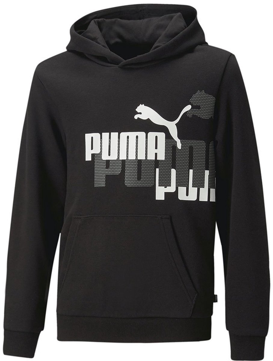 Puma Ess+ Logo Power Hoodie 3-4 Years Jongens Zwart