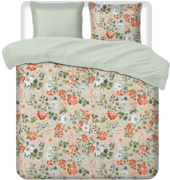 Luxueuze Terschellinger Flanellen Winter Dekbedovertrekset – Veldbloemen Vintage – Voor Ultiem Comfort en Warme Nachten – 240x200/220 cm