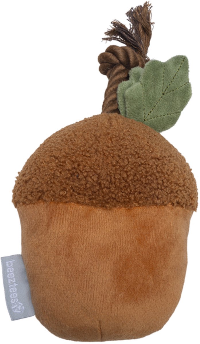 Beeztees Hondenspeeltje Pluche Eikel met Touw 24cm Bruin
