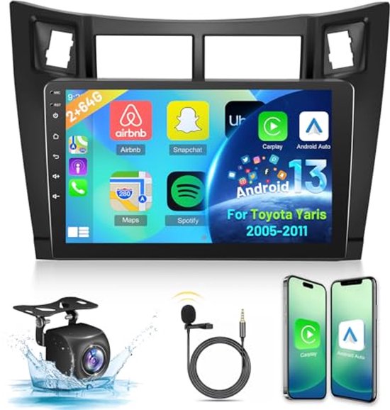 Autoradio CarPlay Android - Toyota Yaris 2005-2011
