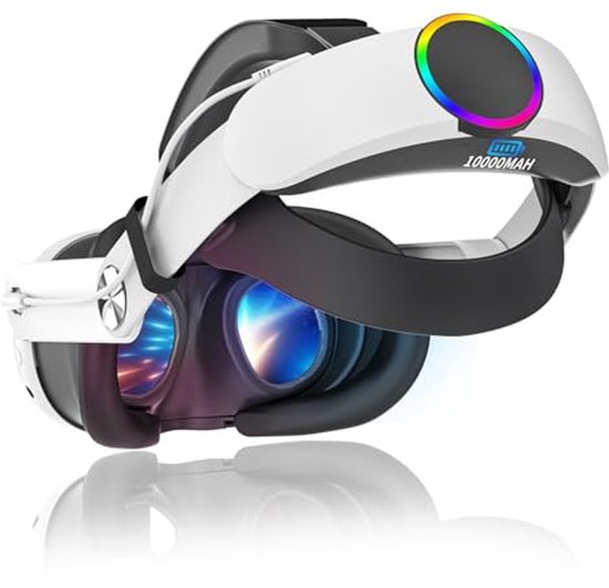 Elite Strap voor Meta Quest 3 - 10.000 mAh Batterij, VR-accessoires met Verstelbare Hoofdband