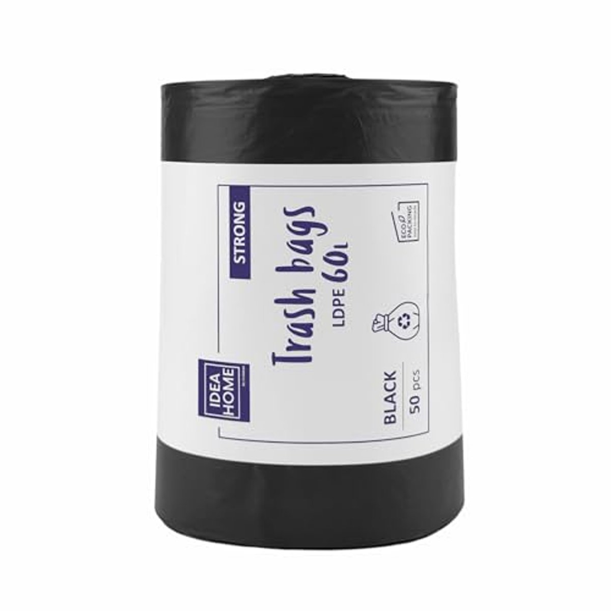 Vuilniszakken 60 liter LDPE - Ruimtebesparend en Robuust - Zwart