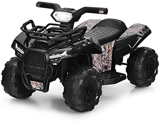 Mini elektrische quad voor kinderen - 6V ATV met muziek, claxon, USB en LED-koplamp, kindermotorfiets voor 18-36 maanden
