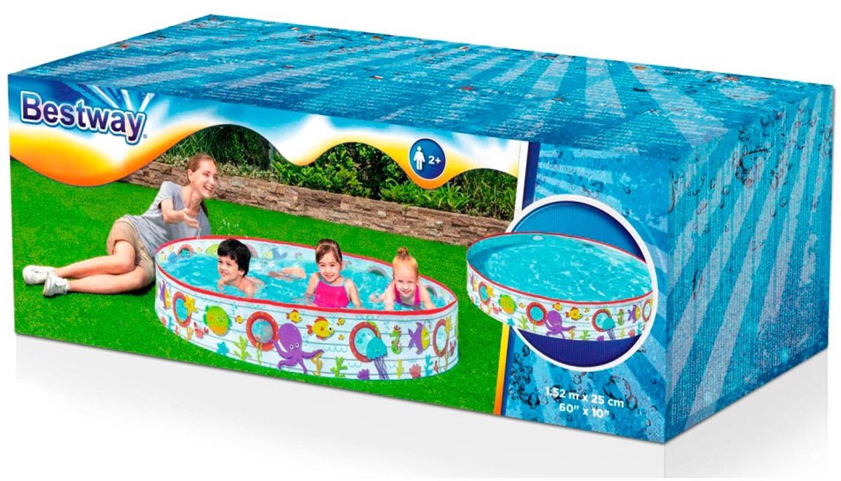 Bestway Opblaasbare Zwembad 152x25 cm - Perfect voor Kinderen — afbeelding 4