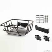 Voordrager Mand voor Ouxi V20 Mini & C80 Mini - Fatbike Mandje met Bekerhouder - Zwart Metaal - Ideaal als Cadeau