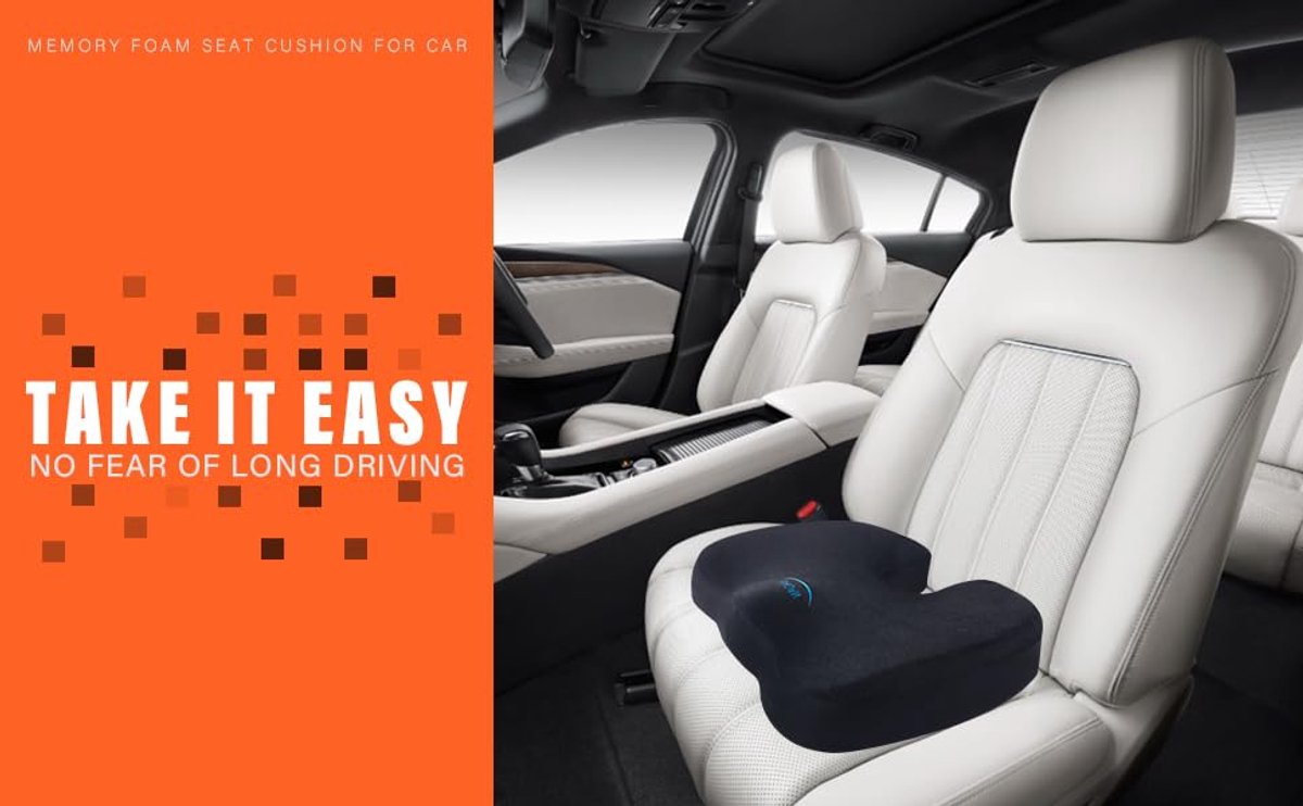 Ergonomisch Zitkussen voor Bureaustoelen en Auto's - Pijnverlichting voor Rug en Stuitbeen