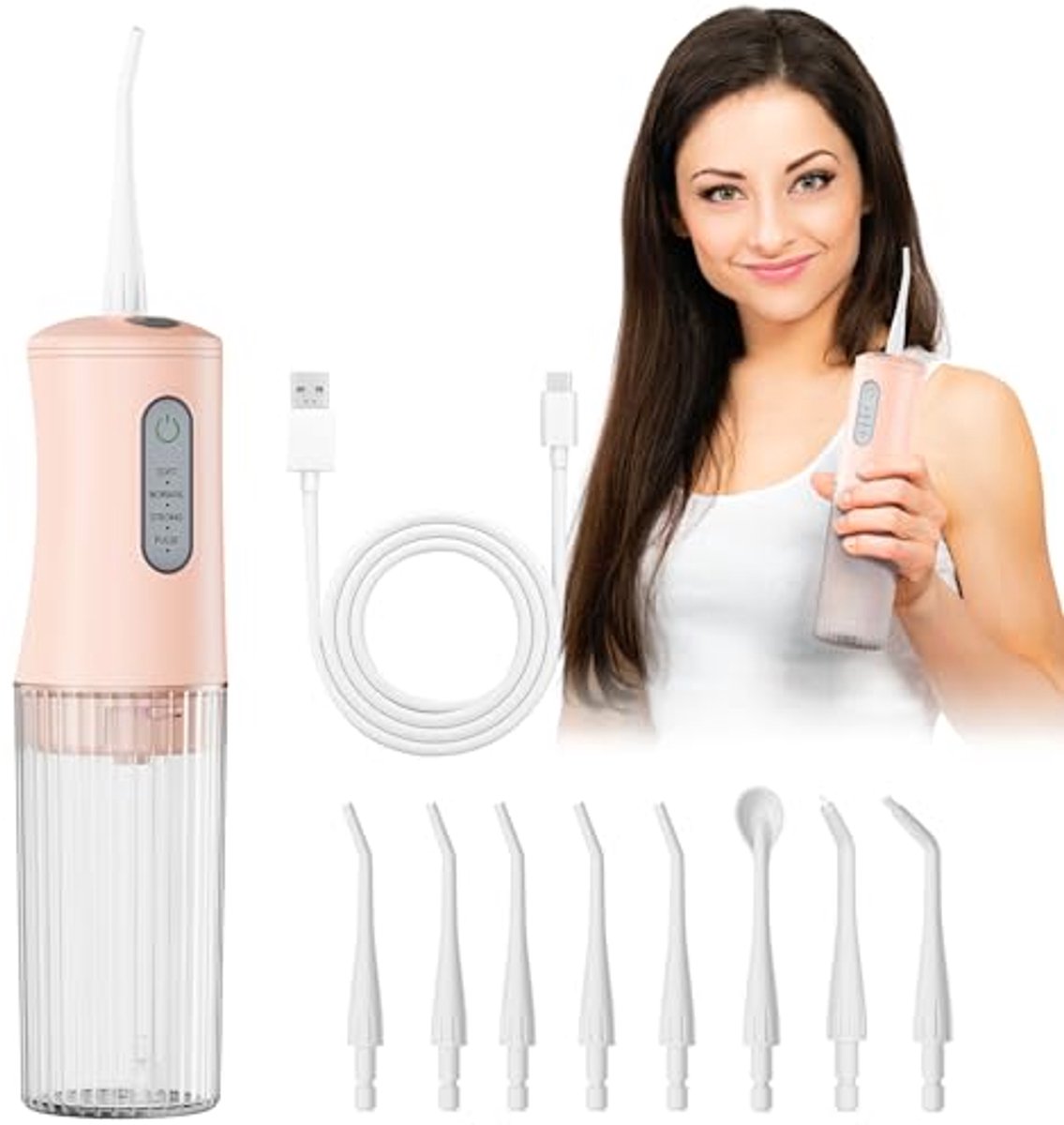 Draadloze waterflosser met meerdere reinigingsmodi en IPX7 waterdicht ontwerp - Draagbare elektrische irrigator voor optimale mondhygiëne