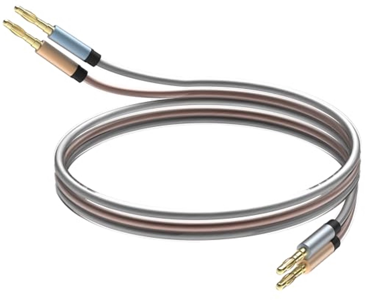 High-Performance Speaker Cable with Banana Plugs 3 Meters