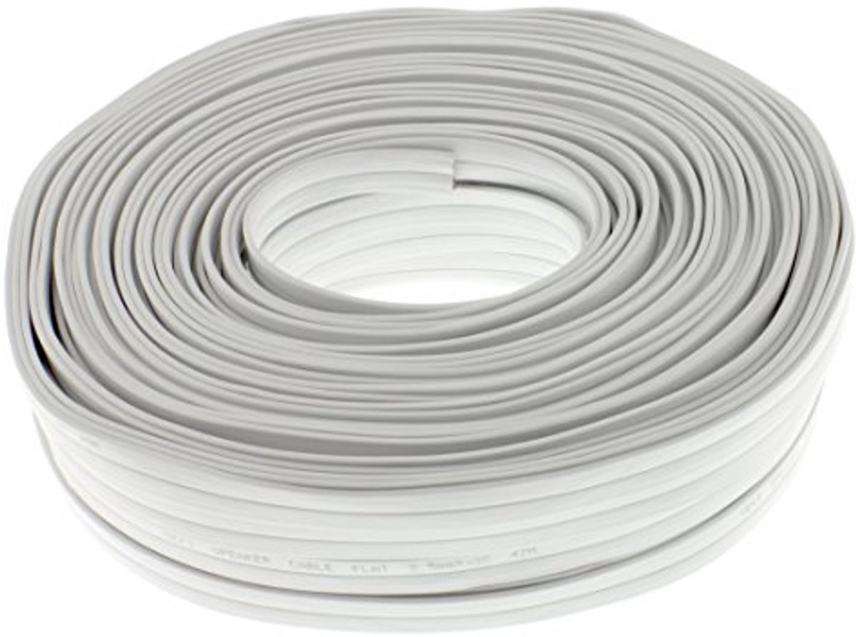 Platte Luidsprekerkabel 50m - 2x2,5mm² - Flexibele Audio Kabel voor Hifi en Home Entertainment
