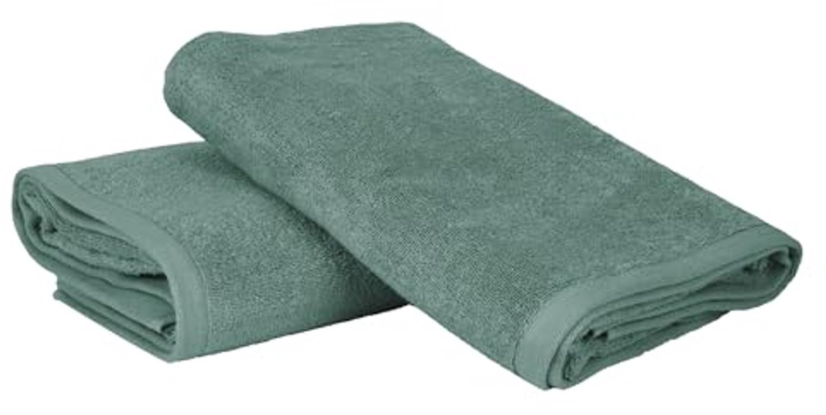 Set van 2 zachte douche- en badhanddoeken 70 x 140 cm - 100% katoen - badlinnen voor elk i