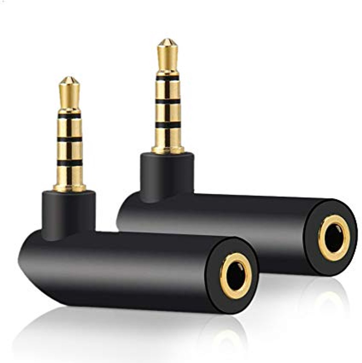 Hoek audio-adapter 3,5 mm naar 90 graden Stereo Jack Plug AUX-connector