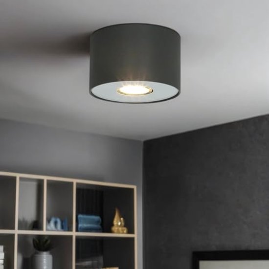 Houten plafondlamp Palombaia 50cm - zwart