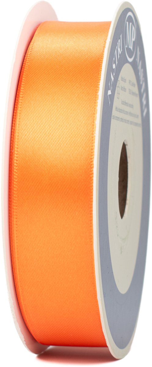 Satijn lint - Oranje - 25 mm - Rol a 50 meter