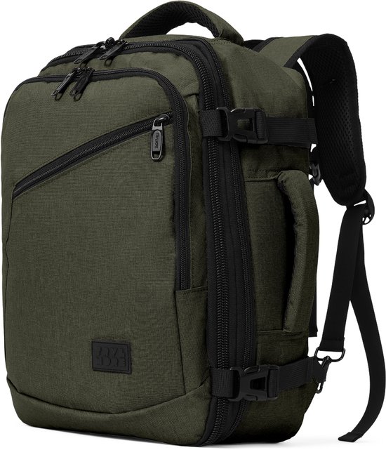 TRVLMORE 25L Reistas - Handbagage Rugzak - Underseater - Rugtas - Past Binnen 40x30x20 - Weekendtas - Spatwaterdicht - Dames en Heren - Groen