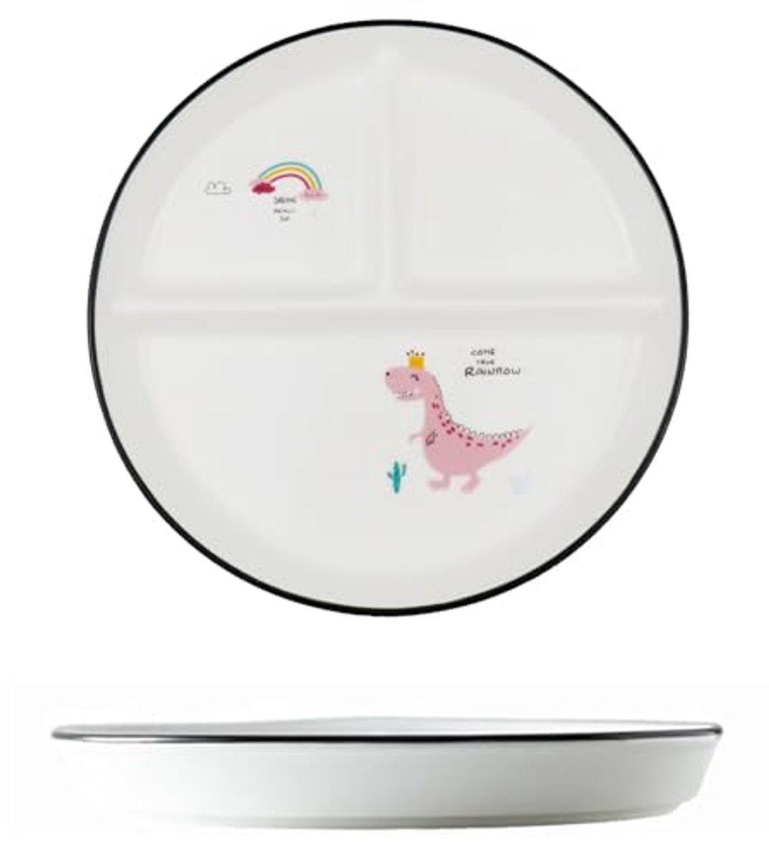 Keramisch Verdeeld Dinerbord - 3 Compartimenten Voor Gezellige Diners