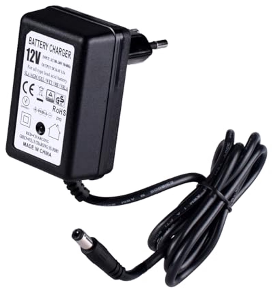 Slimme 12 Volt Batterijlader 1500mA met DC55*21 Aansluiting voor Loodzuuraccu