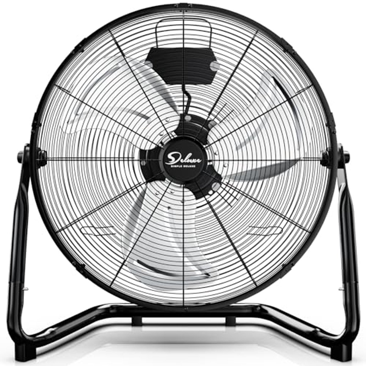 Industriële Vloerventilator met 3 Snelheden en Hoge Snelheid, 45,7 cm, Robuust Metaal voor
