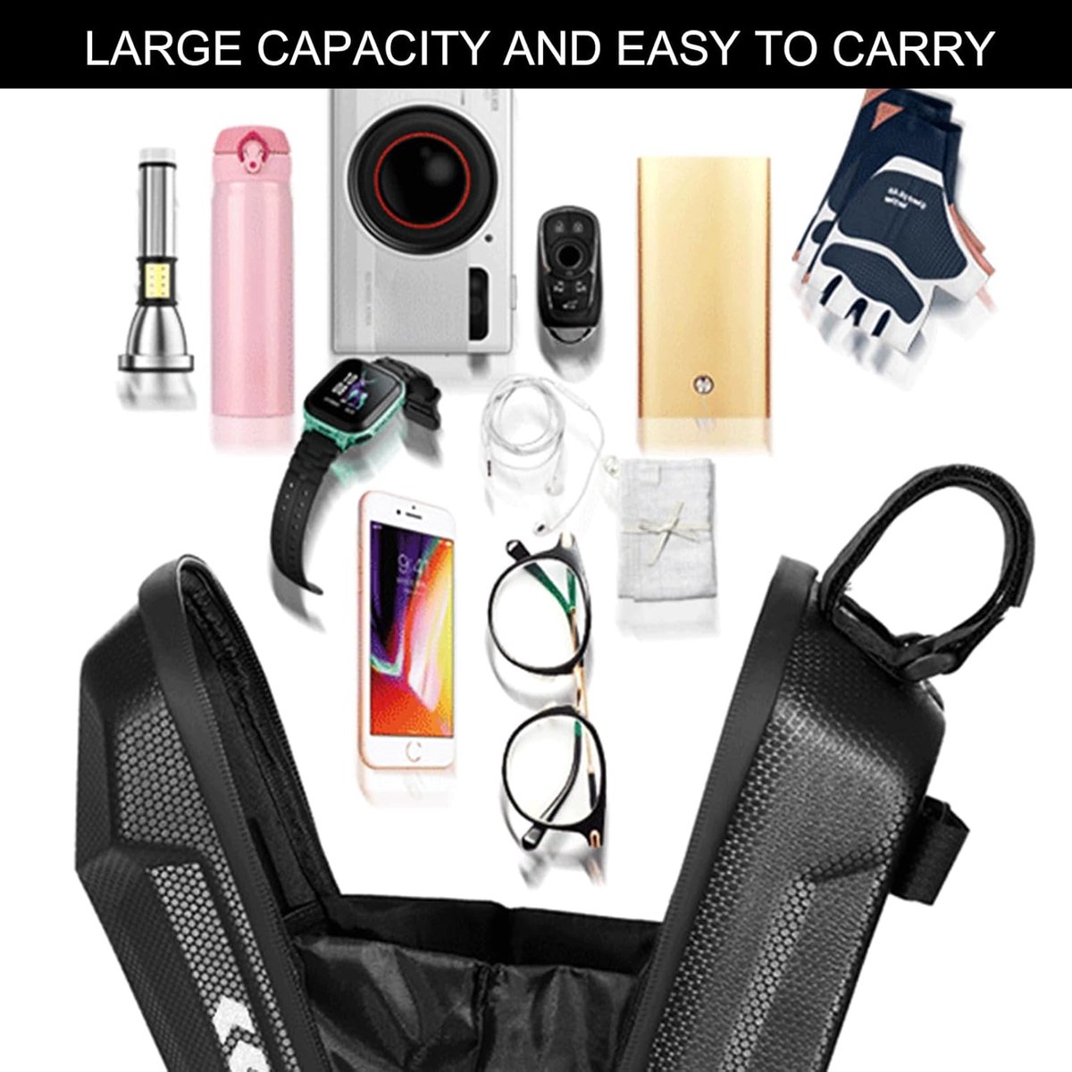 Scooter Storage Bag - 2L Scooter Hanging Front Bag - Waterproof Electric Scooter Handlebar Storage Bag - Geschikt voor Xiaomi en andere Scooter Merken