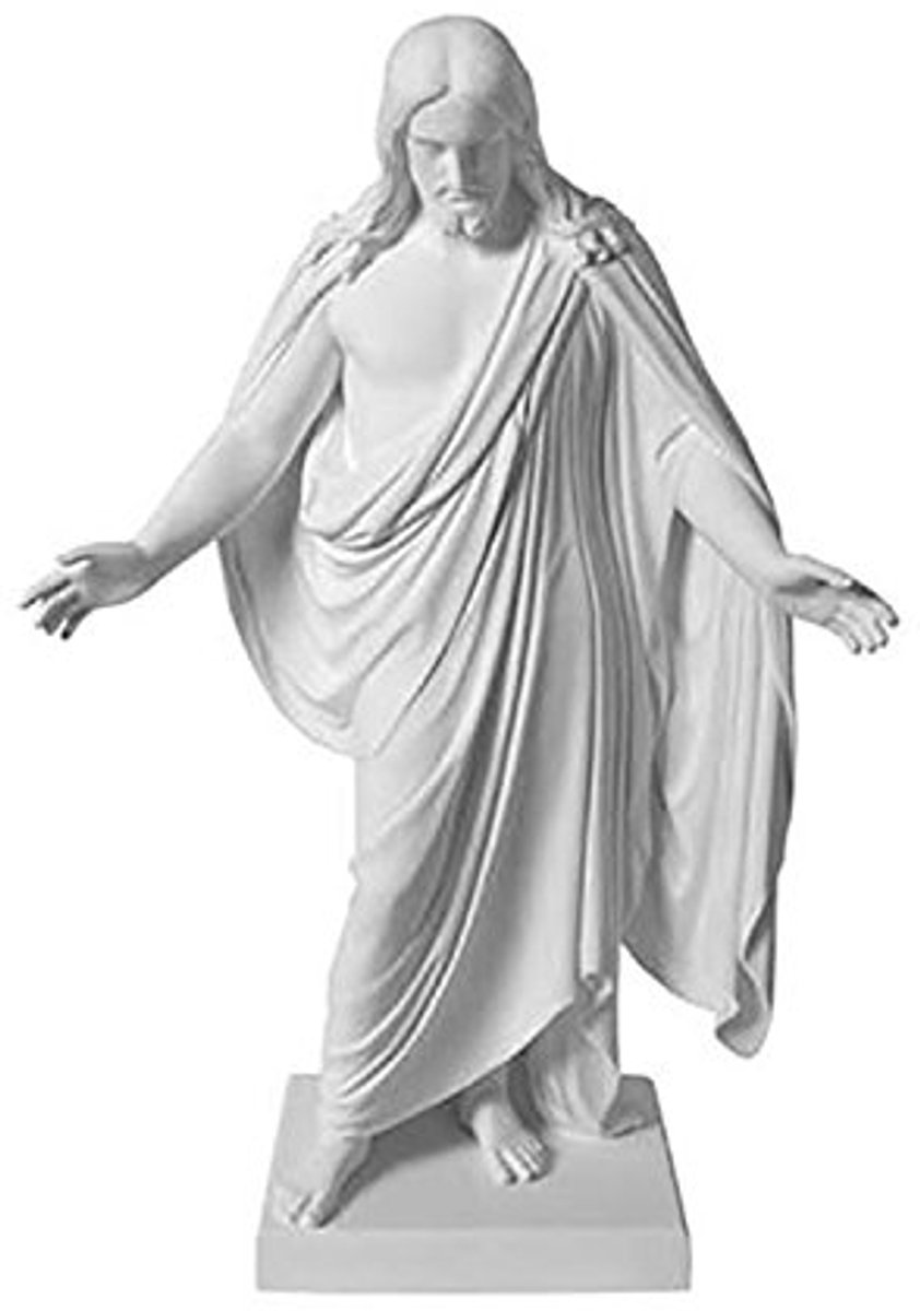Christus standbeeld 10 inch van gekweekte marmer - spiritueel beeld