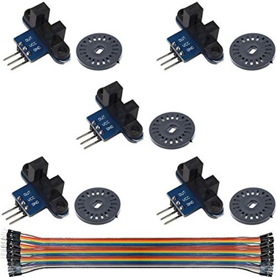 5-delige snelheidsmeetsensor IR-infrarood optische optocoupler-module ...