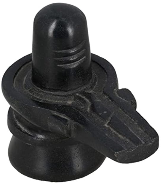 Idole de Shiva Lingam - Statue en marbre noir pour la maison et le bureau