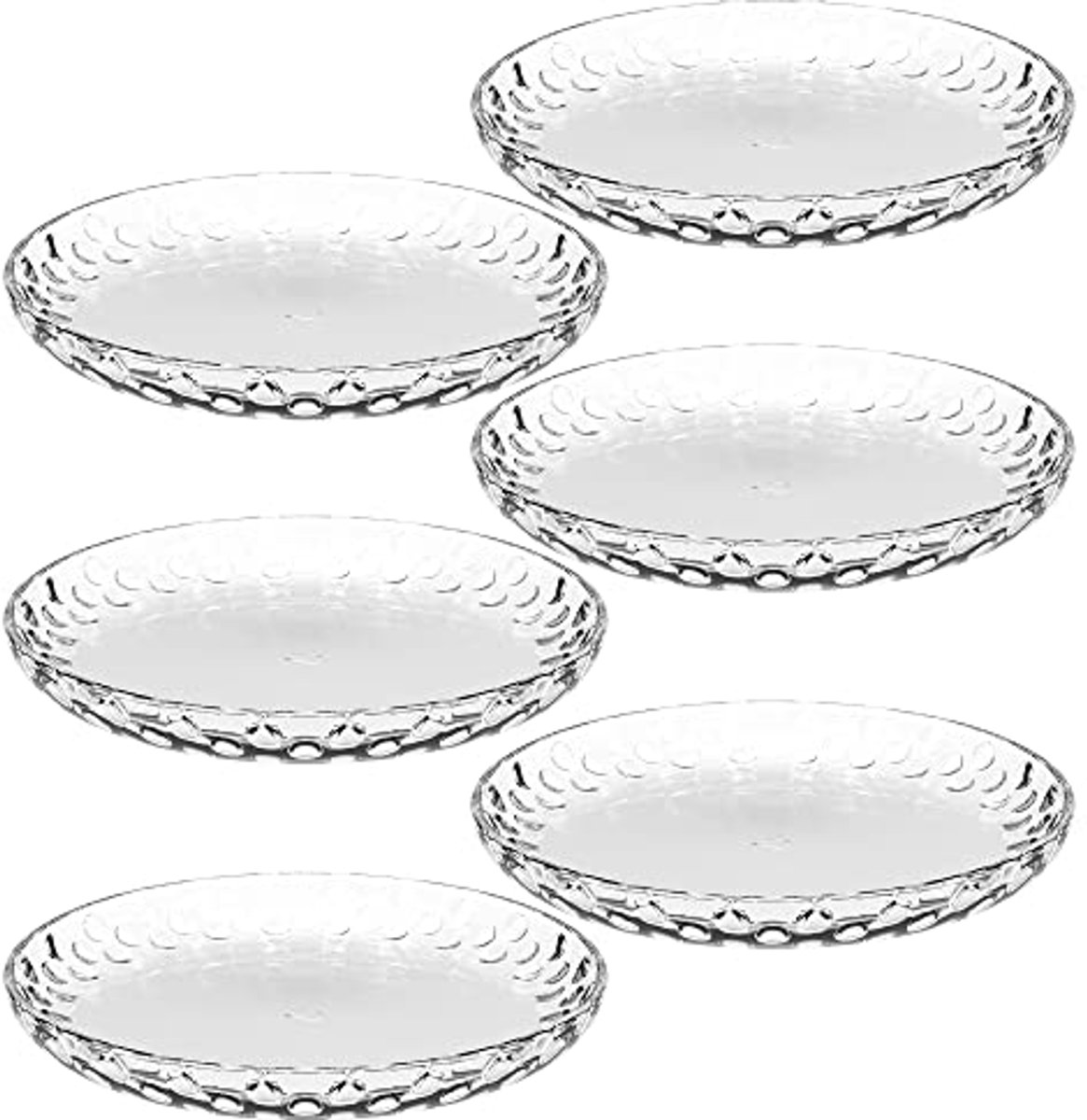 Set van 6 Diepe Glazen Schalen voor Magnetron en Vaatwasser, 18 cm