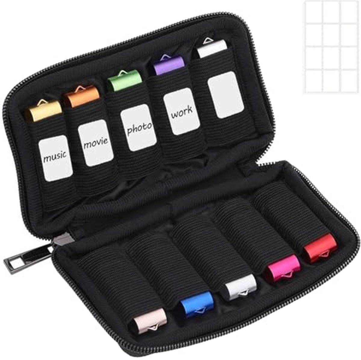 USB-stick opbergdoos voor elektronische accessoires – Etui voor memory stick en USB stick