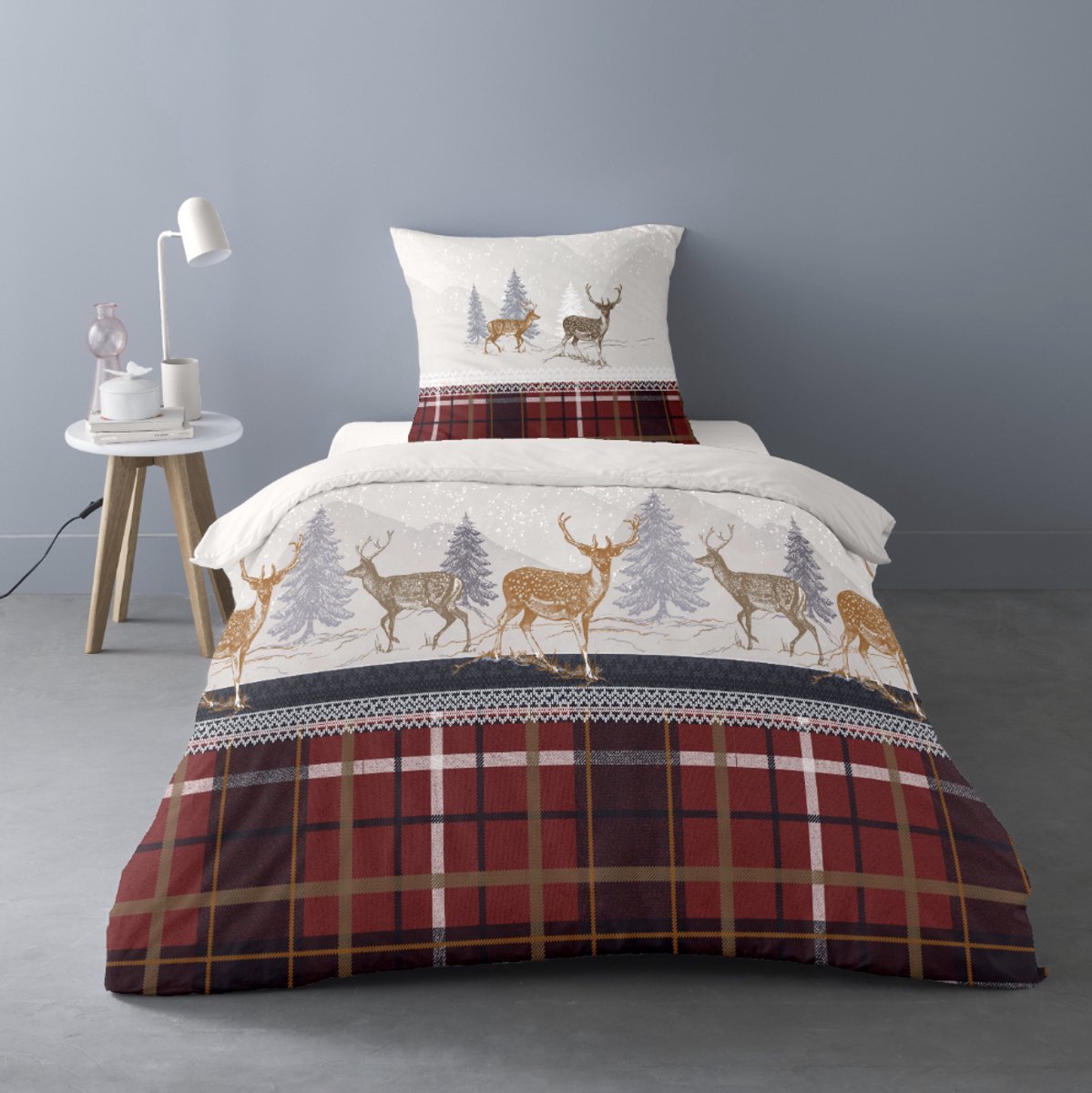 Luxe Katoen Flanel dekbedovertrek Formigal -140x200