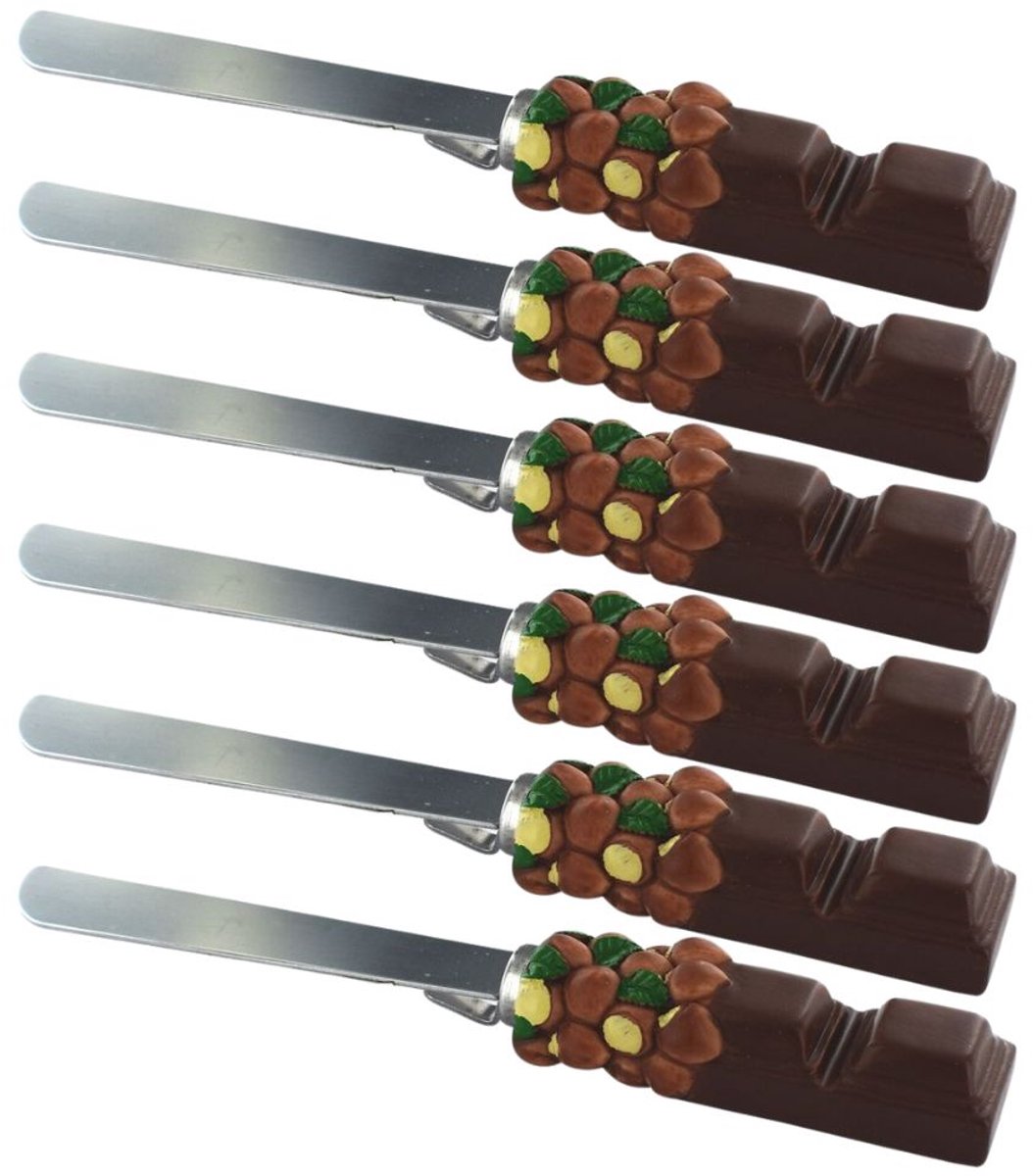 Set van 6 Spatels voor smeerbare pasta 19 cm Fackelmann