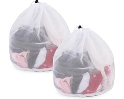 Waszak - Wasnet - Packing Cubes - Waszakje Lingerie - Waszak Schoenen - waszak met trekkoord - Herbruikbare waszak - Fijnmazige waszak - Shirt - Ondergoed - BH en sokken -2 stuks - 50 x 40 cm