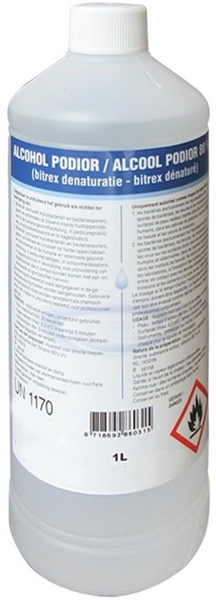 Reymerink alcohol 80% 1 liter – hand en huid desinfectant