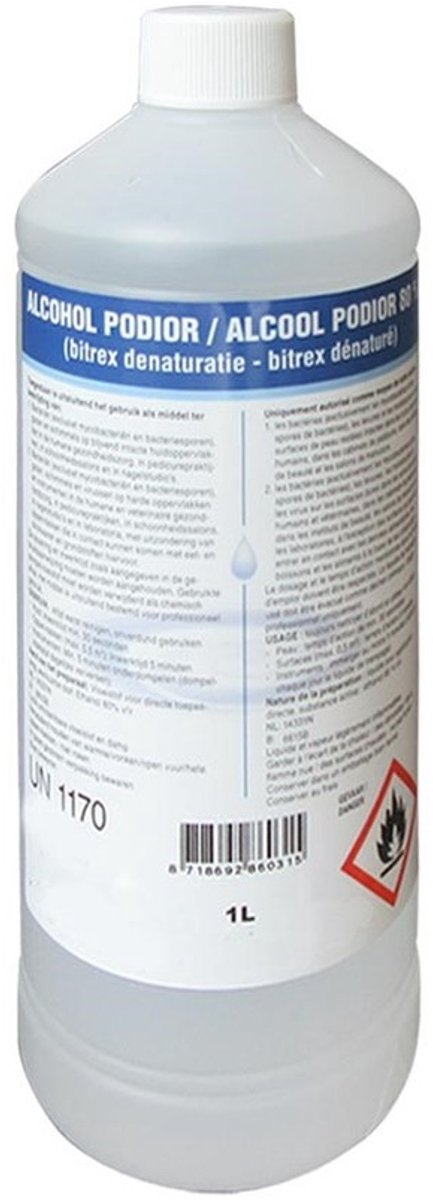 Reymerink Alcohol 80% 1 Liter - Hand en huid desinfectan