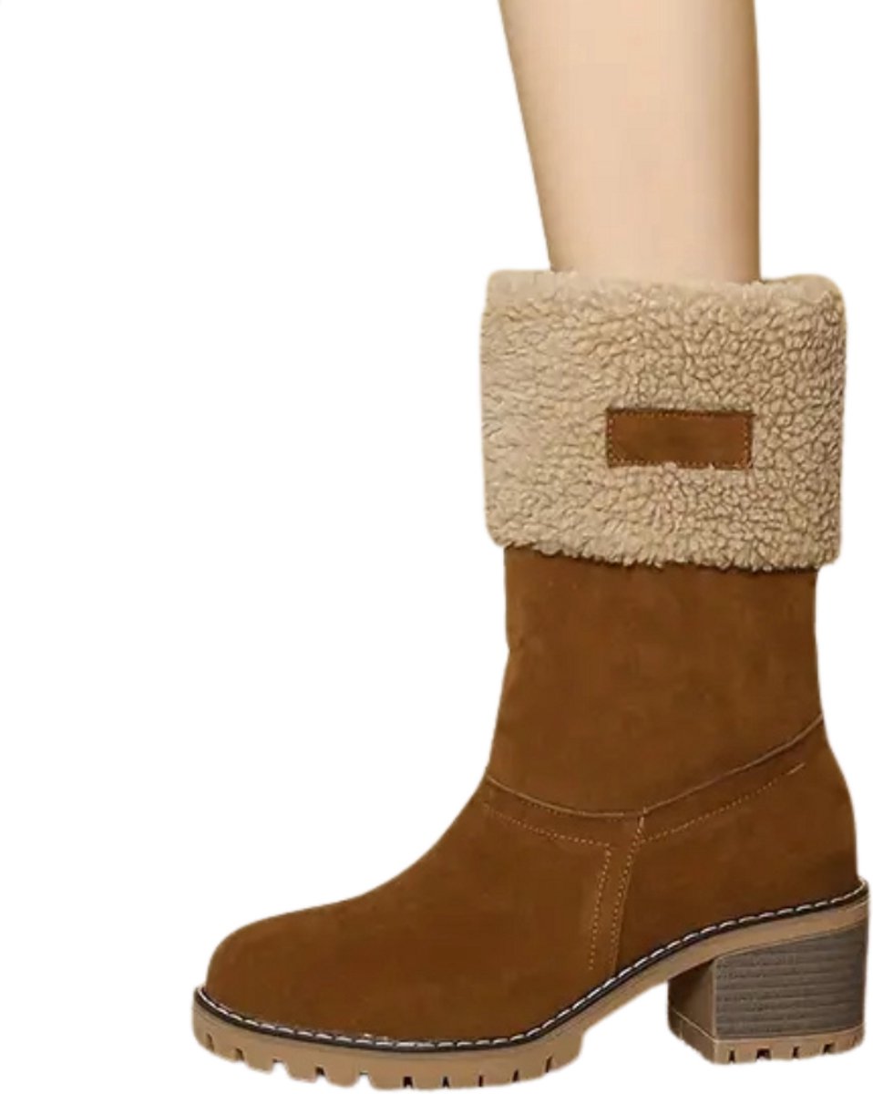Livano Snowboots Dames Sneeuwschoenen Snowboots Wintersport Ski Gadgets Lichtbruin