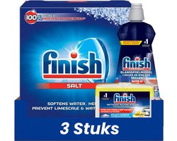 Finish Machinereiniger set - Glansspoelmiddel 170ml - Machinereiniger - Vaatwaszout 4kg