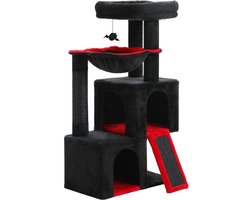 MKSS® Krabpaal voor Grote Katten - Krabton - Kattenhuis - Zwart en Rood