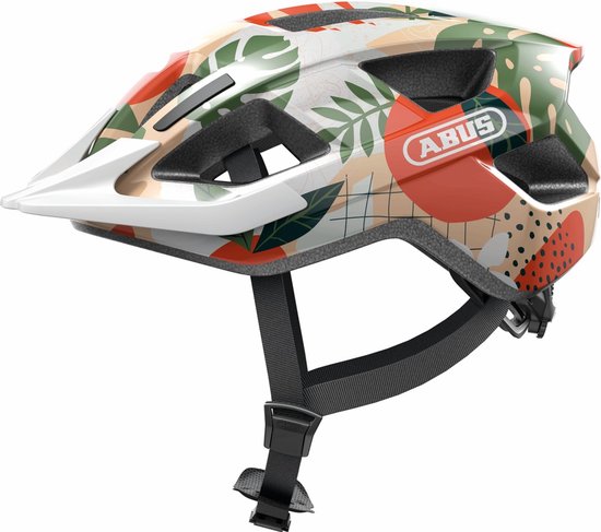Fietshelm ABUS ADURO 3.0 orange palm L - 58-62 cm - wit - Geschikt voor gebruik op elektrische fietsen - stadsfietsen - 320 g — afbeelding 2