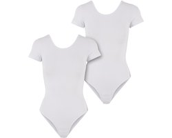 Urban Classics - Organic Stretch Jersey 2-Pack Bodysuit - XS - Wit/Wit