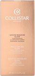 Collistar verpakking met de tekst "Magic Drops Glow Highlighting Body Concentrate". Kleur koper.