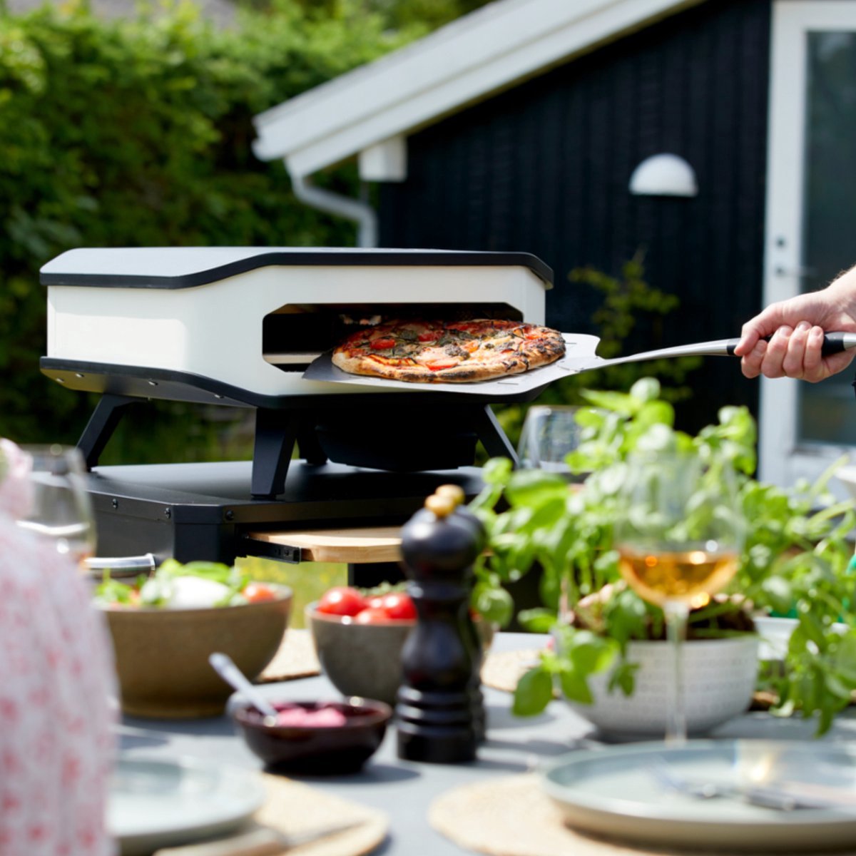Cozze® Elektrische Pizza oven 17” - Met Pizzasteen, Deur & Gratis Pizzaset - Tot 450°C - Voor Pizza’s tot 42 cm - Elektrische Pizza Oven voor Binnen & Buiten – foto 6